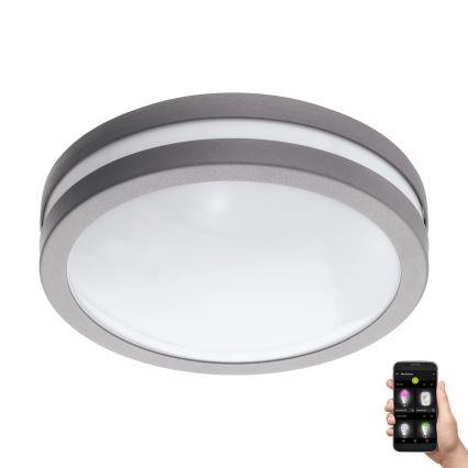 Eglo 33572 - Dimbar LED-taklampa för badrum LOCANA-C LED/14W/230V IP44 silver