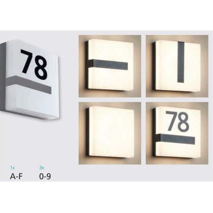 Eglo 33574 - LED Dimbart utomhus vägglampa TORAZZA-C LED/14W/230V IP44