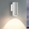 Eglo 33581 - LED RGBW Dimmbar utomhusvägglampa RIGA 1xGU10/5W/230V 2700-6500K IP44 mattkrom