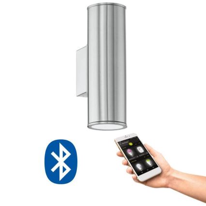 Eglo 33582 - LED RGBW Dimbart utomhusväggljus RIGA 2xGU10/5W/230V IP44