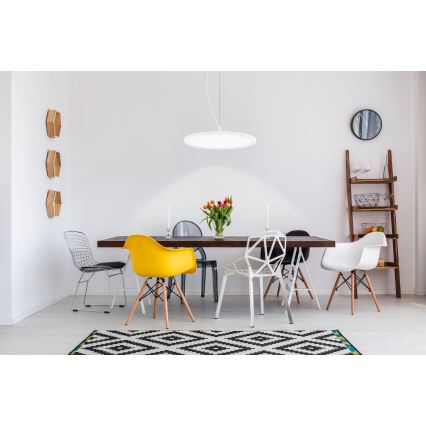 Eglo 33675 - LED RGBW Ljusreglerad ljuskrona på textilsladd CERIGNOLA-C LED/21W/230V 2700-6500K + fjärrkontroll