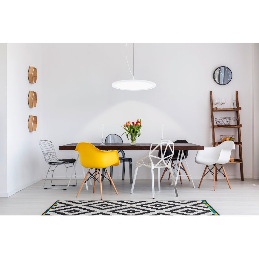 Eglo 33675 - LED RGBW Ljusreglerad ljuskrona på textilsladd CERIGNOLA-C LED/21W/230V 2700-6500K + fjärrkontroll