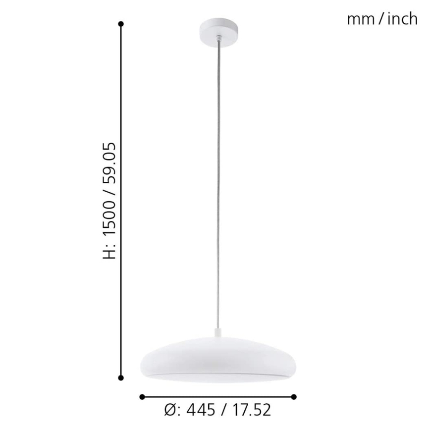 Eglo 33765 - LED RGBW Ljusreglerad ljuskrona på textilsladd RIODEVA-C LED/27W/230V 2700-6500K vit