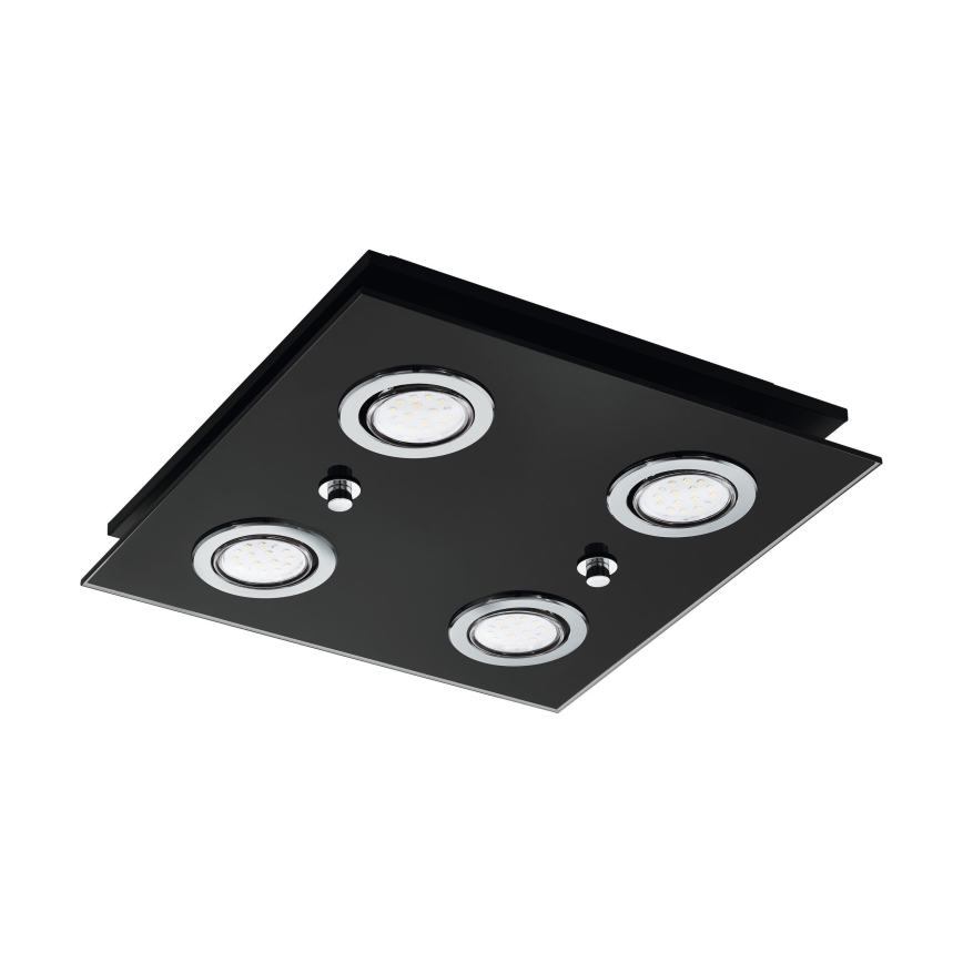 Eglo 33804 - LED taklampa GRATTINO 4xGU10/2,8W/230V 3000K svart