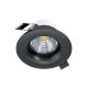 Eglo - Dimbar infälld LED belysning/6W/230V svart