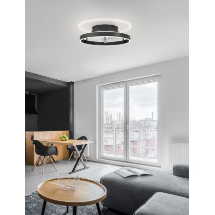 Eglo - LED Dimbart takfläkt LED/35,6W/230V svart + fjärrkontroll
