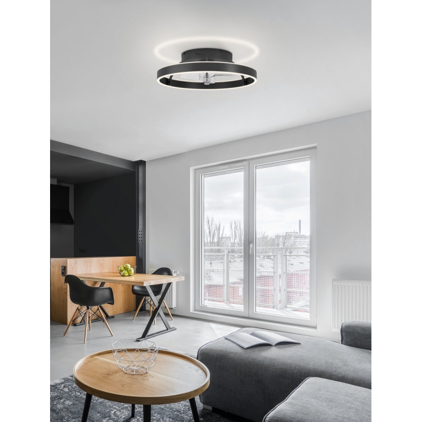 Eglo - LED Dimbart takfläkt LED/35,6W/230V svart + fjärrkontroll