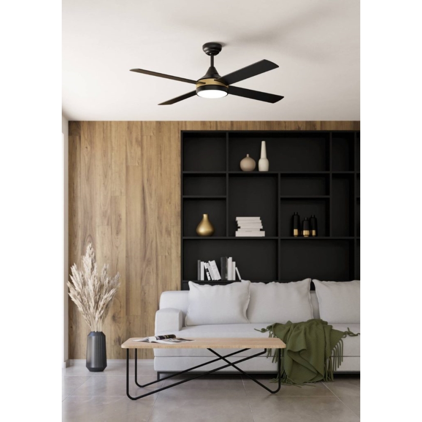 Eglo - LED takfläkt LED/19W/230V 3000/4000/5000K Ø 122 cm svart + fjärrkontroll