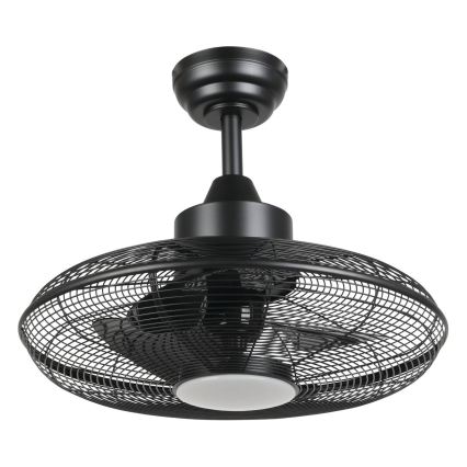 Eglo - LED takfläkt LED/15W/230V Ø 53 cm svart + fjärrkontroll