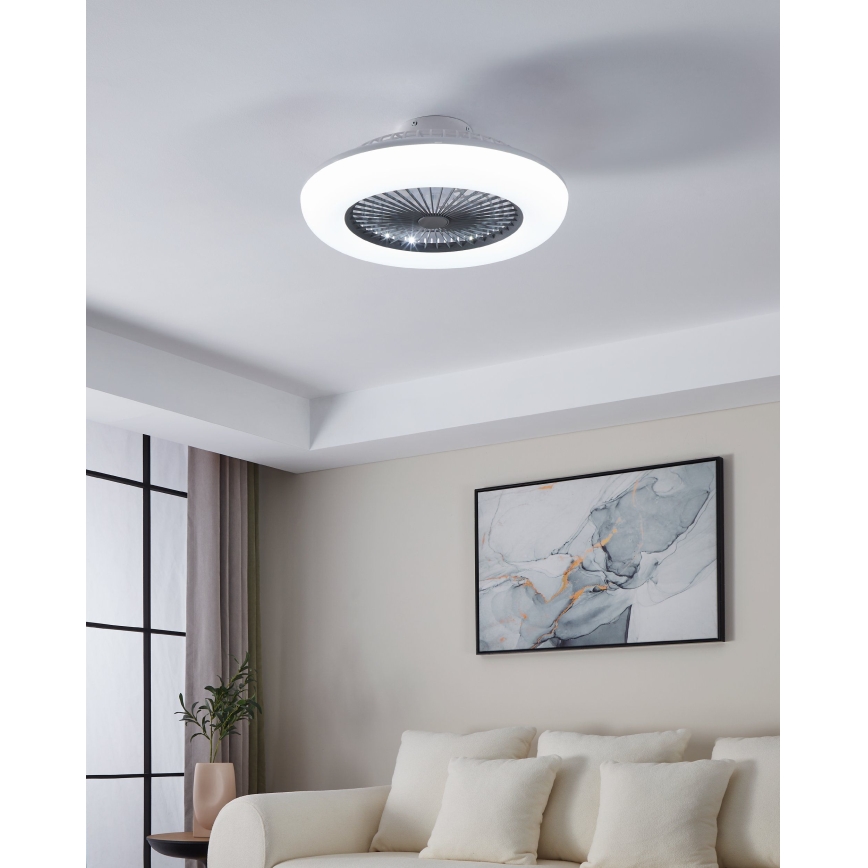 Eglo - LED-dimbar takfläkt 3xLED/12,6W/230V 2700-6500K Ø 55 cm grå + fjärrkontroll