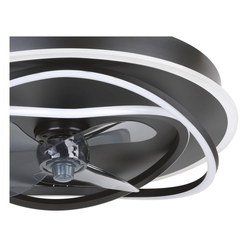Eglo - Dimbara LED-takfläkt 4xLED/9W/230V 2700-6500K Ø 50 cm svart + fjärrkontroll