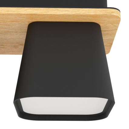 Eglo - Taklampa 4xE27/40W/230V svart/brun