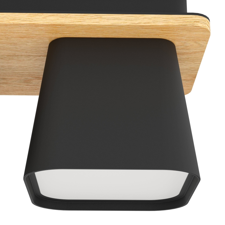 Eglo - Taklampa 4xE27/40W/230V svart/brun