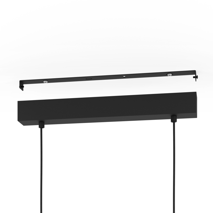 Eglo - Ljuskrona med textilsladd 3xE27/28W/230V svart