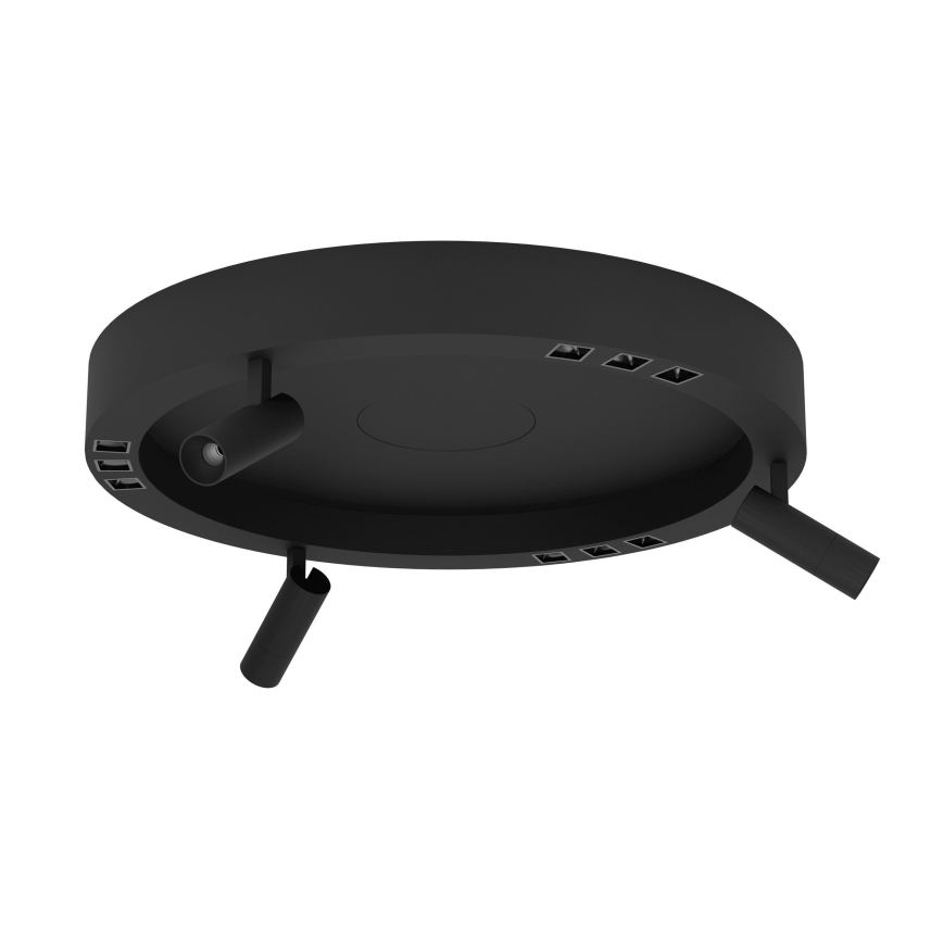 Eglo - LED Dimbar taklampa 3xLED/8W/230V + 3xLED/8,5W 3000K svart + fjärrkontroll