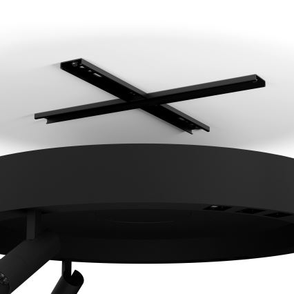 Eglo - LED Dimbar taklampa 3xLED/8W/230V + 3xLED/8,5W 3000K svart + fjärrkontroll