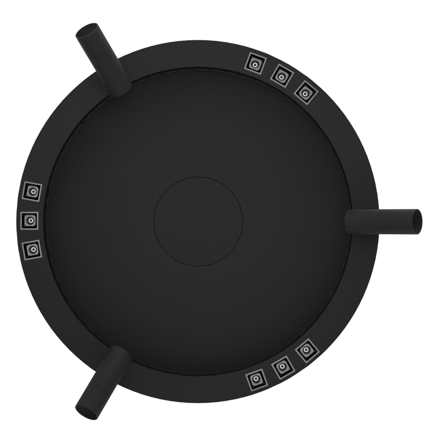 Eglo - LED Dimbar taklampa 3xLED/8W/230V + 3xLED/8,5W 3000K svart + fjärrkontroll