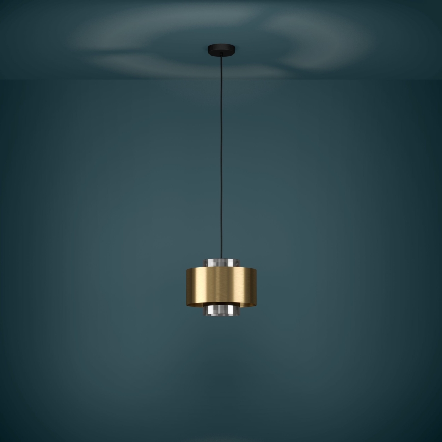 Eglo - Ljuskrona med textilsladd 1xE27/40W/230V guld