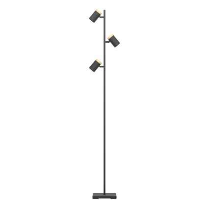 Eglo - LED golvlampa 3xGU10/4,5W/230V 3000K svart/brun