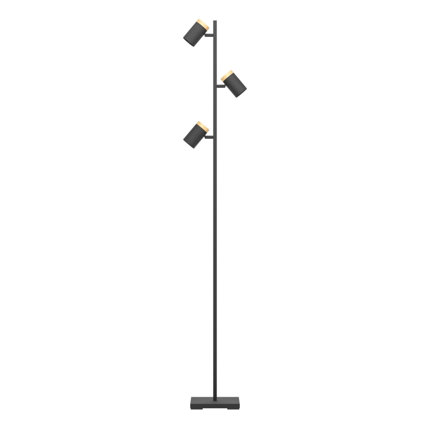 Eglo - LED golvlampa 3xGU10/4,5W/230V 3000K svart/brun