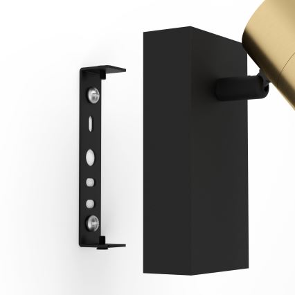 Eglo - LED väggspotlight 1xGU10/4,5W/230V 3000K svart/guld