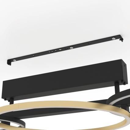 Eglo - Dimbar LED ytmonterad ljuskrona 2xLED/12,5W/230V + LED/15,5W 3000K svart