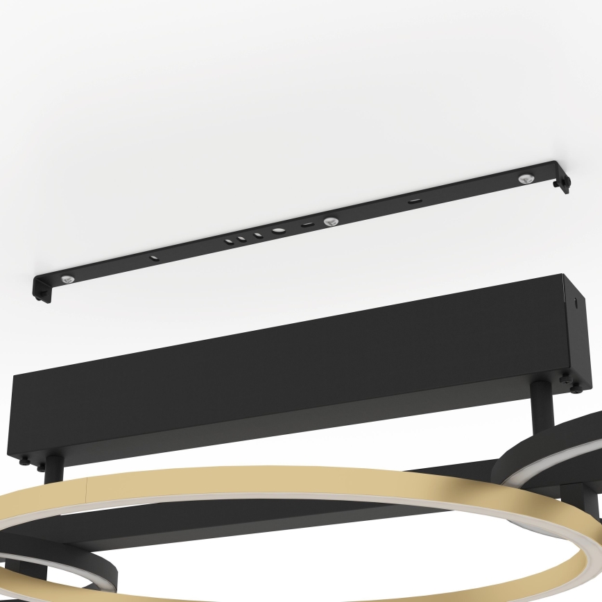 Eglo - Dimbar LED ytmonterad ljuskrona 2xLED/12,5W/230V + LED/15,5W 3000K svart