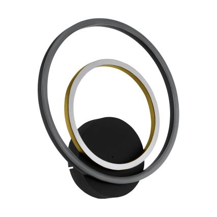 Eglo - LED väggbelysning LED/12W/230V 3000K + 4xLED/2,1W 3000K svart