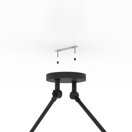 Eglo - Pendelkrona 2xE27/40W/230V svart