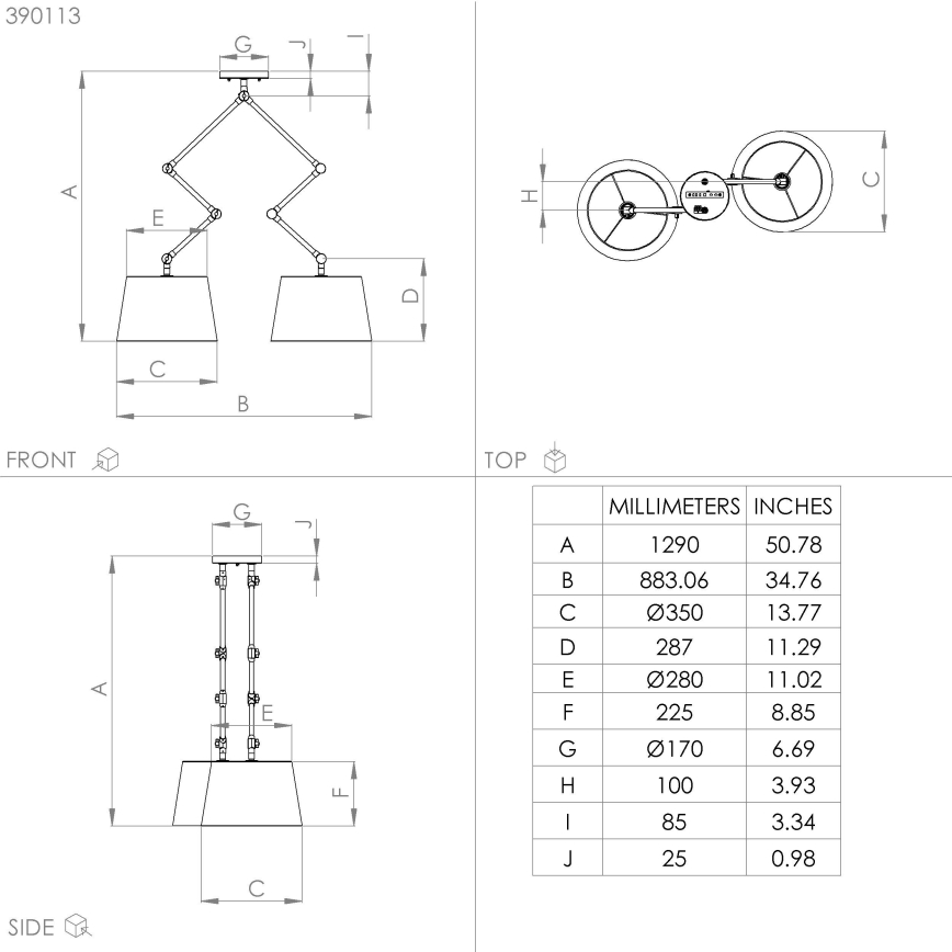Eglo - Pendelkrona 2xE27/40W/230V svart