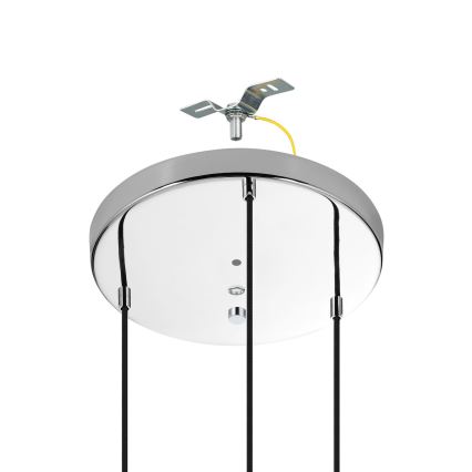 Eglo - Ljuskrona med textilsladd 3xE27/40W/230V skinande krom