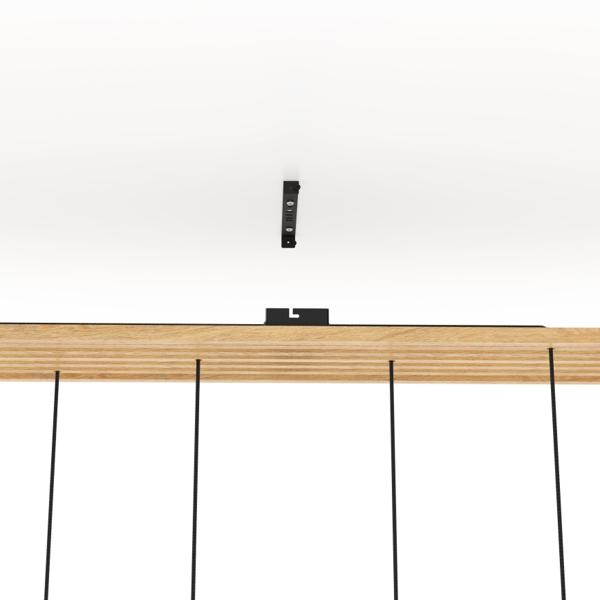 Eglo - Ljuskrona med textilsladd 6xE27/40W/230V svart/brun