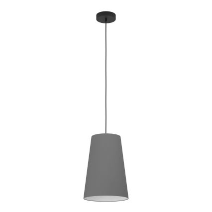 Eglo - Ljuskrona med textilsladd 1xE27/40W/230V grå