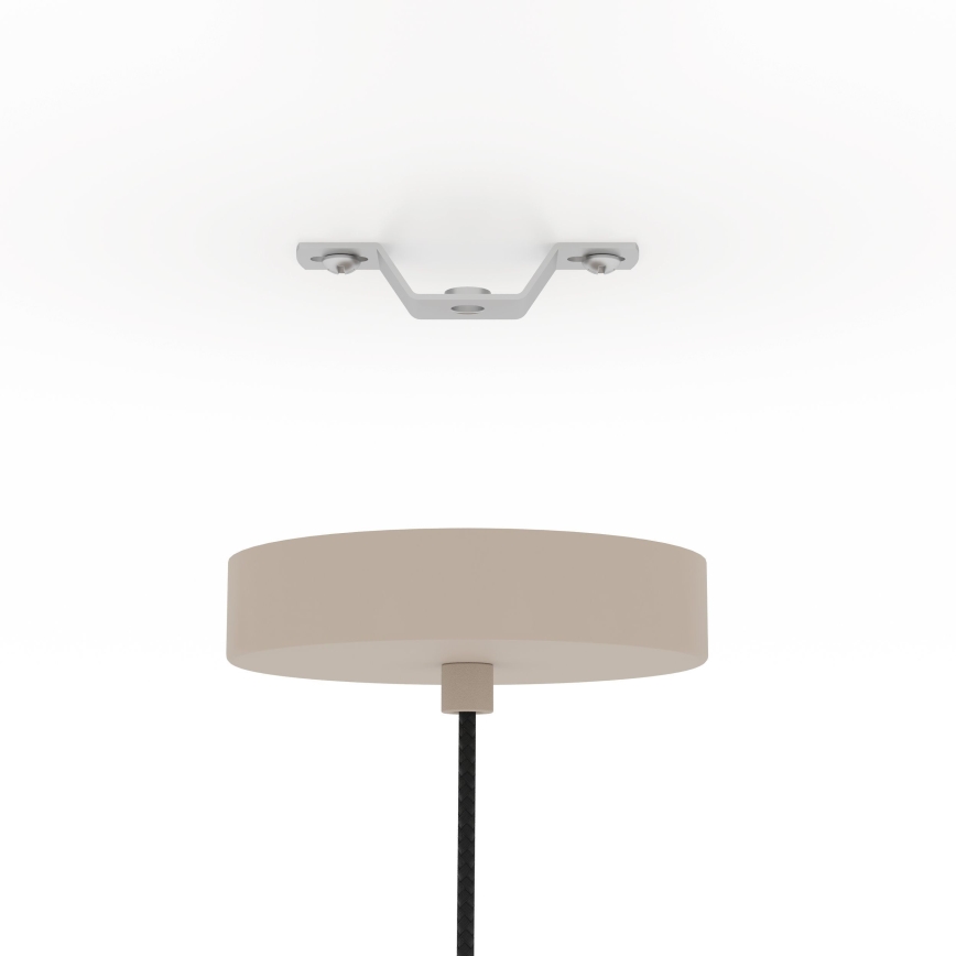 Eglo - Ljuskrona med textilsladd 1xE27/40W/230V diameter 48 cm grädde