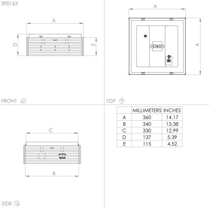 Eglo - Taklampa 2xE27/40W/230V svart/brun