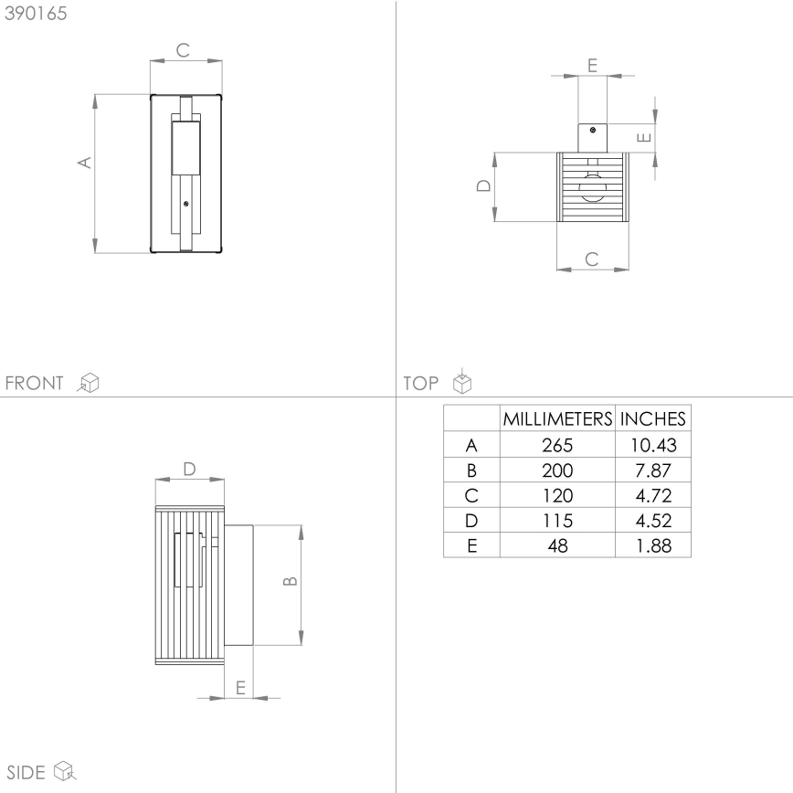 Eglo - Vägglampa 1xE27/40W/230V svart/brun