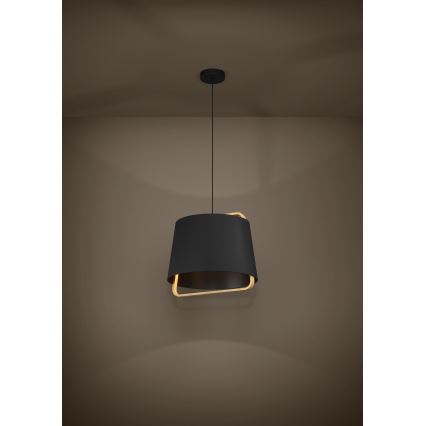 Eglo - Ljuskrona med textilsladd 1xE27/40W/230V svart