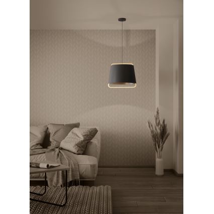 Eglo - Ljuskrona med textilsladd 1xE27/40W/230V svart