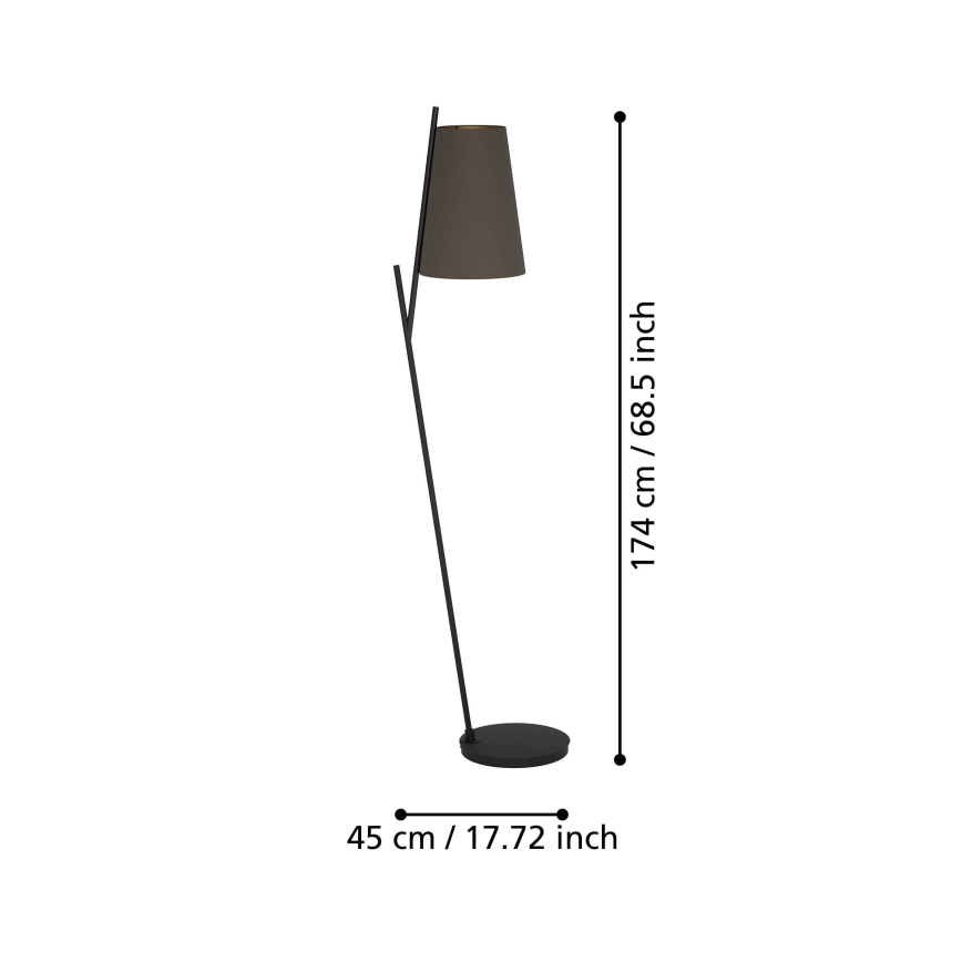 Eglo - Golvlampa 1xE27/40W/230V brun