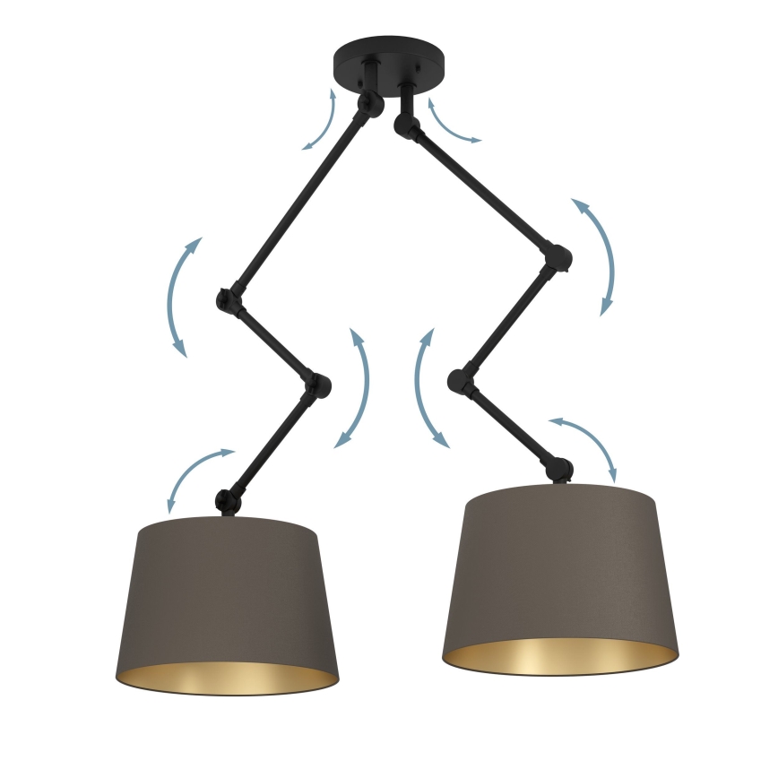 Eglo - Pendelkrona 2xE27/40W/230V brun