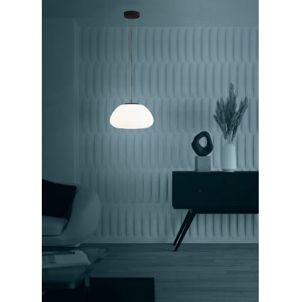 Eglo - Ljuskrona med textilsladd 1xE27/40W/230V svart