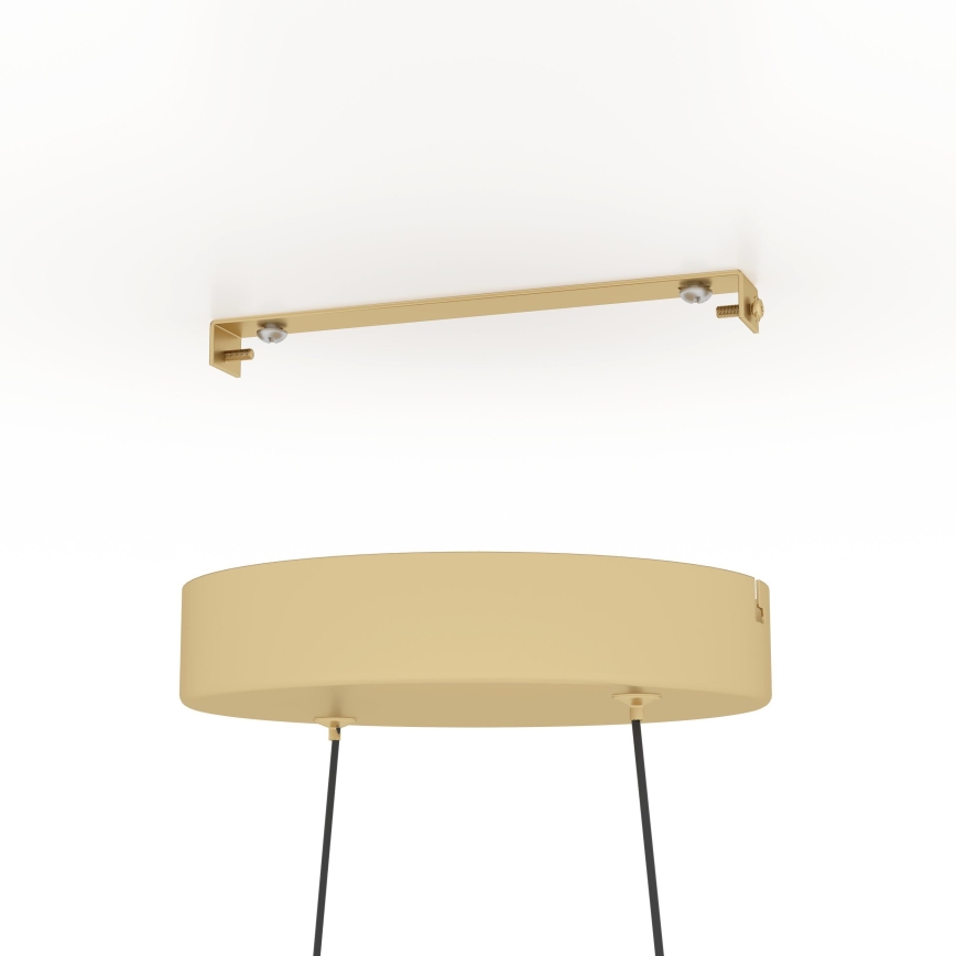 Eglo - LED ljusreglerad ljuskrona på textilsladd LED/37,5W/230V 3000K guld