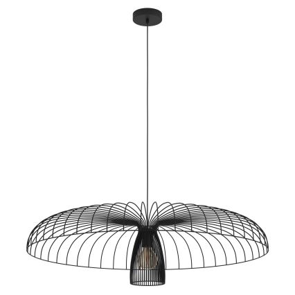 Eglo - Ljuskrona med textilsladd 1xE27/60W/230V diameter 98,5 cm svart