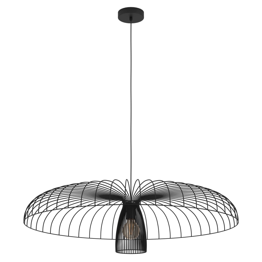 Eglo - Ljuskrona med textilsladd 1xE27/60W/230V diameter 98,5 cm svart