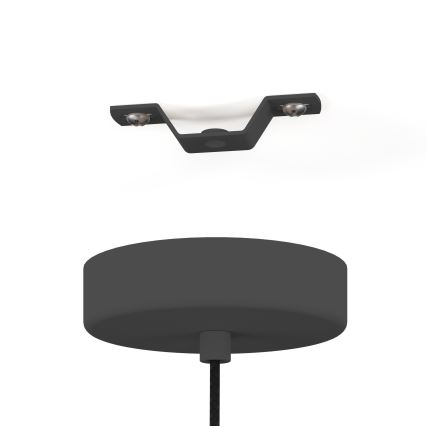 Eglo - Ljuskrona med textilsladd 1xE27/28W/230V svart