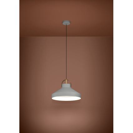 Eglo - Ljuskrona med textilsladd 1xE27/40W/230V grå