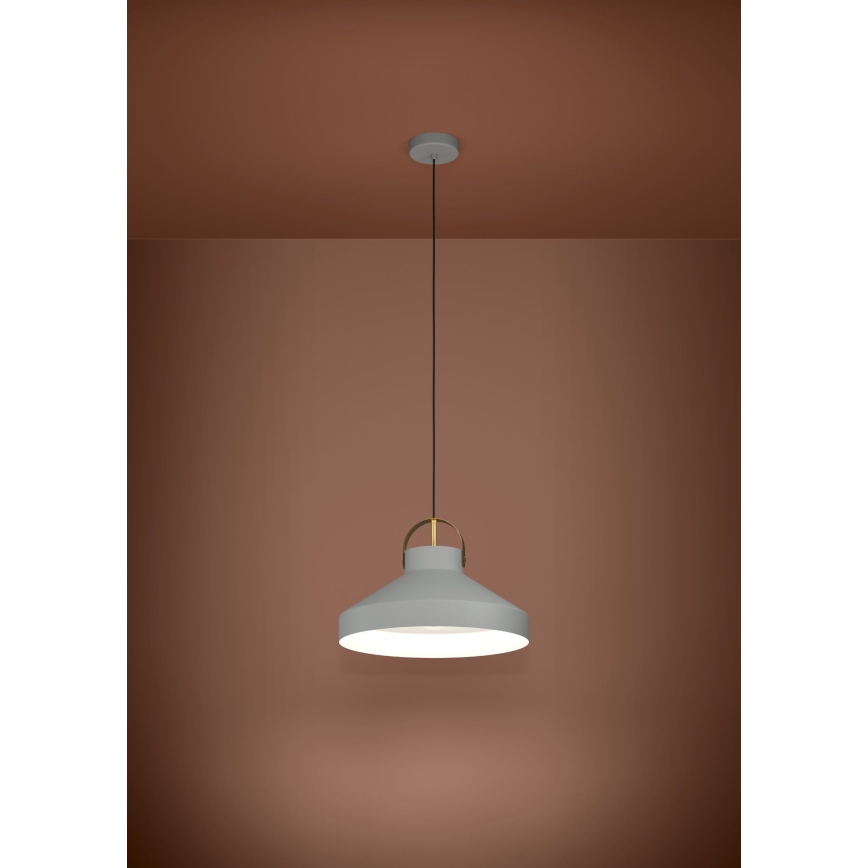 Eglo - Ljuskrona med textilsladd 1xE27/40W/230V grå