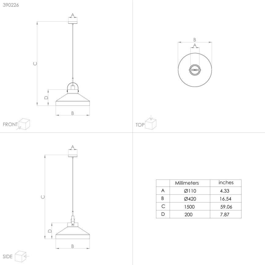 Eglo - Ljuskrona med textilsladd 1xE27/40W/230V grå