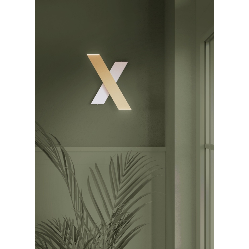 Eglo - LED väggbelysning 2xLED/5W/230V 3000K guld/vit