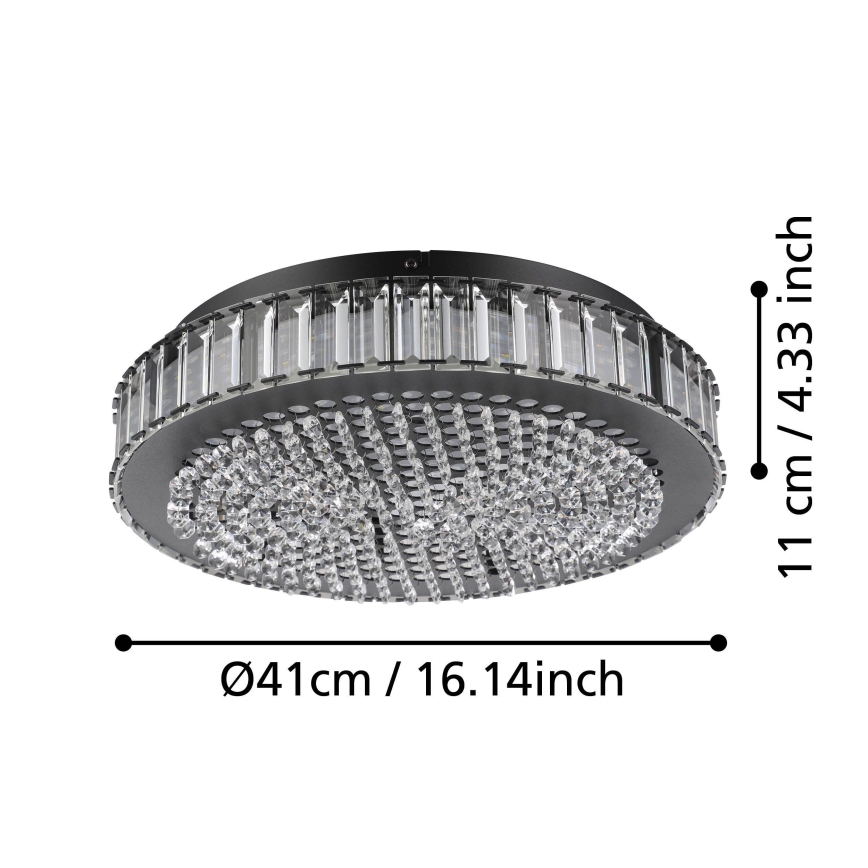 Eglo - LED Dimbar taklampa LED/23,5W/230V 4000K svart